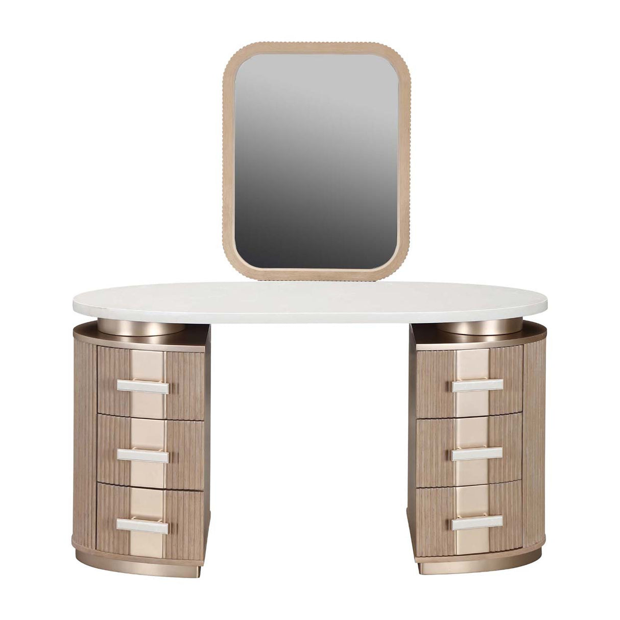 West Kensington - Caramel Sea Salt Caramel Vanity With Mirror from Michael Amini - Luna Furniture
