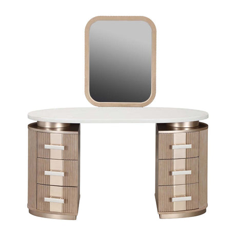 West Kensington - Caramel Sea Salt Caramel Vanity With Mirror from Michael Amini - Luna Furniture