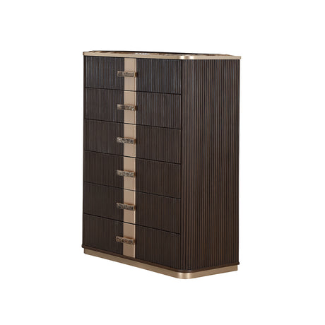 West Kensington Medium Espresso Highboy Chest from Michael Amini - Luna Furniture