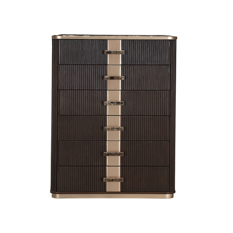 West Kensington Medium Espresso Highboy Chest from Michael Amini - Luna Furniture