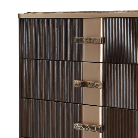 West Kensington Medium Espresso Highboy Chest from Michael Amini - Luna Furniture