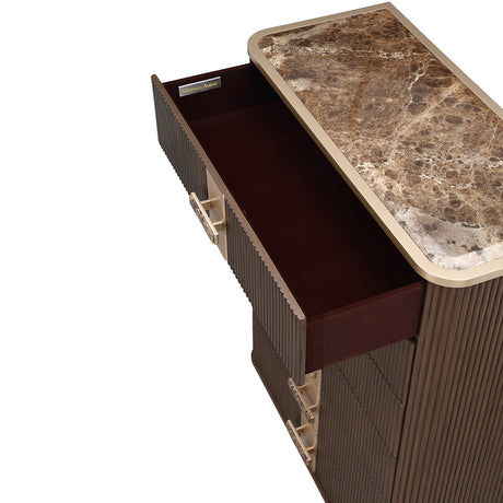 West Kensington Medium Espresso Highboy Chest from Michael Amini - Luna Furniture