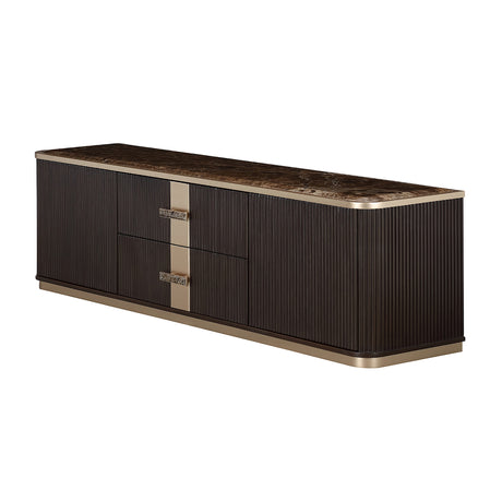 West Kensington Medium Espresso Media Cabinet from Michael Amini - Luna Furniture