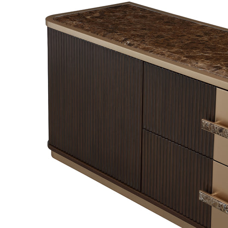 West Kensington Medium Espresso Media Cabinet from Michael Amini - Luna Furniture