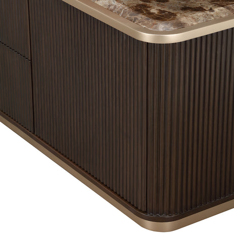 West Kensington Medium Espresso Media Cabinet from Michael Amini - Luna Furniture