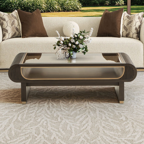 West Kensington Medium Espresso Cocktail Table from Michael Amini - Luna Furniture