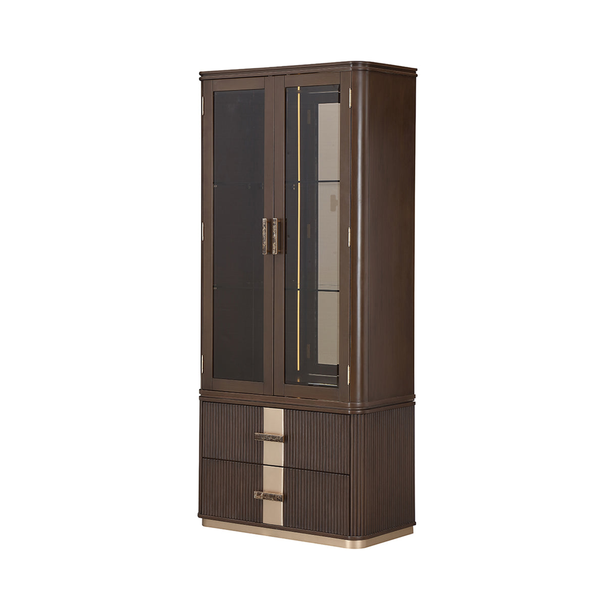 West Kensington Medium Espresso Display Cabinet from Michael Amini - Luna Furniture