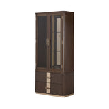 West Kensington Medium Espresso Display Cabinet from Michael Amini - Luna Furniture