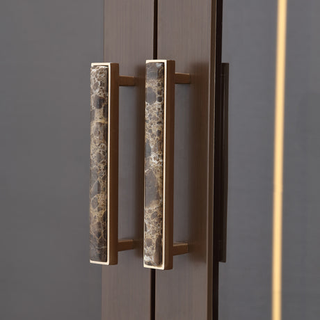 West Kensington Medium Espresso Display Cabinet from Michael Amini - Luna Furniture