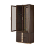 West Kensington Medium Espresso Display Cabinet from Michael Amini - Luna Furniture