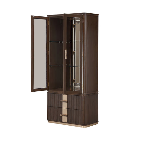 West Kensington Medium Espresso Display Cabinet from Michael Amini - Luna Furniture