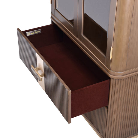 West Kensington Medium Espresso Display Cabinet from Michael Amini - Luna Furniture