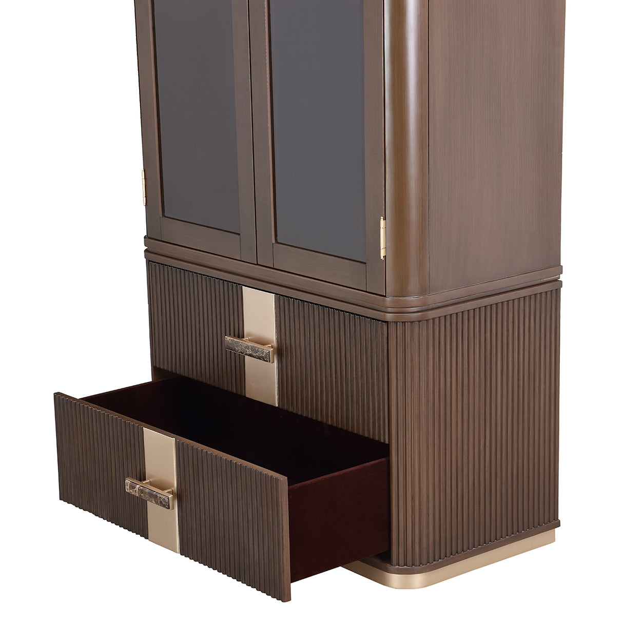 West Kensington Medium Espresso Display Cabinet from Michael Amini - Luna Furniture