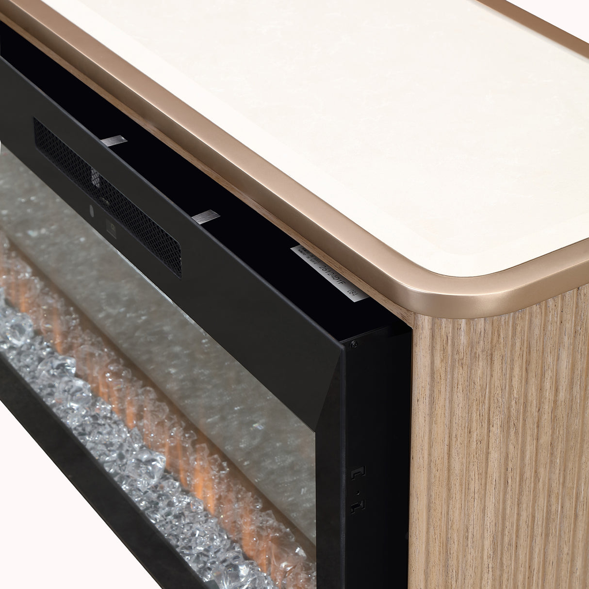 West Kensington - Caramel Sea Salt Caramel Fireplace & Electric Insert 2pc from Michael Amini - Luna Furniture