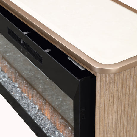 West Kensington - Caramel Sea Salt Caramel Fireplace & Electric Insert 2pc from Michael Amini - Luna Furniture