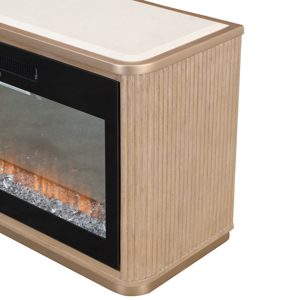 West Kensington - Caramel Sea Salt Caramel Fireplace & Electric Insert 2pc from Michael Amini - Luna Furniture
