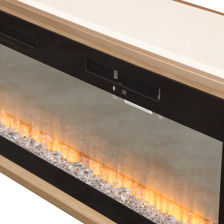 West Kensington - Caramel Sea Salt Caramel Fireplace & Electric Insert 2pc from Michael Amini - Luna Furniture
