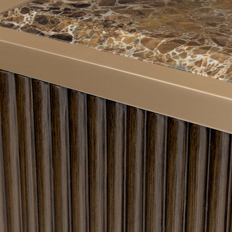 West Kensington Medium Espresso Fireplace & Electric Insert 2pc from Michael Amini - Luna Furniture