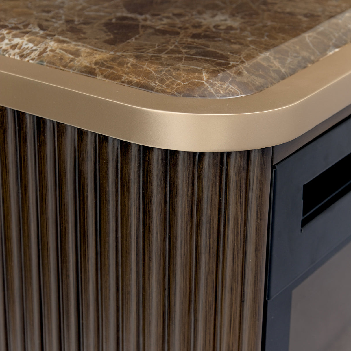 West Kensington Medium Espresso Fireplace & Electric Insert 2pc from Michael Amini - Luna Furniture