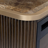 West Kensington Medium Espresso Fireplace & Electric Insert 2pc from Michael Amini - Luna Furniture