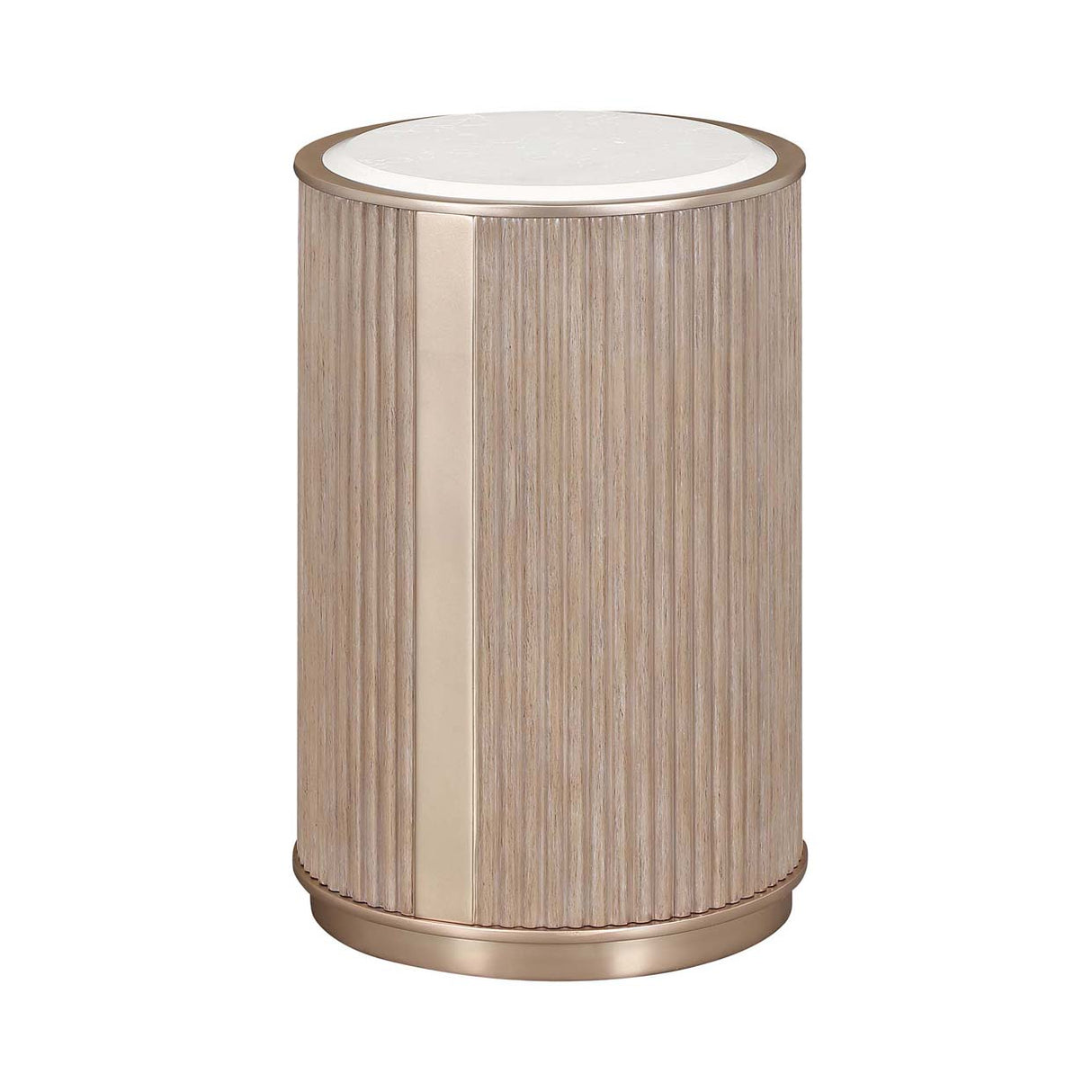 West Kensington - Caramel Sea Salt Caramel Chairside Table from Michael Amini - Luna Furniture