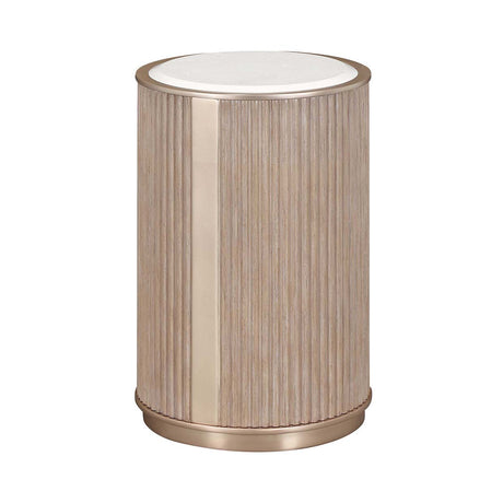 West Kensington - Caramel Sea Salt Caramel Chairside Table from Michael Amini - Luna Furniture