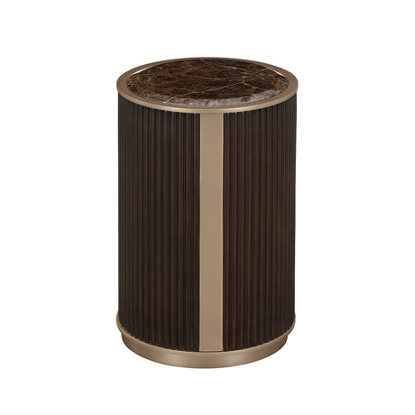 West Kensington Medium Espresso Chairside Table from Michael Amini - Luna Furniture
