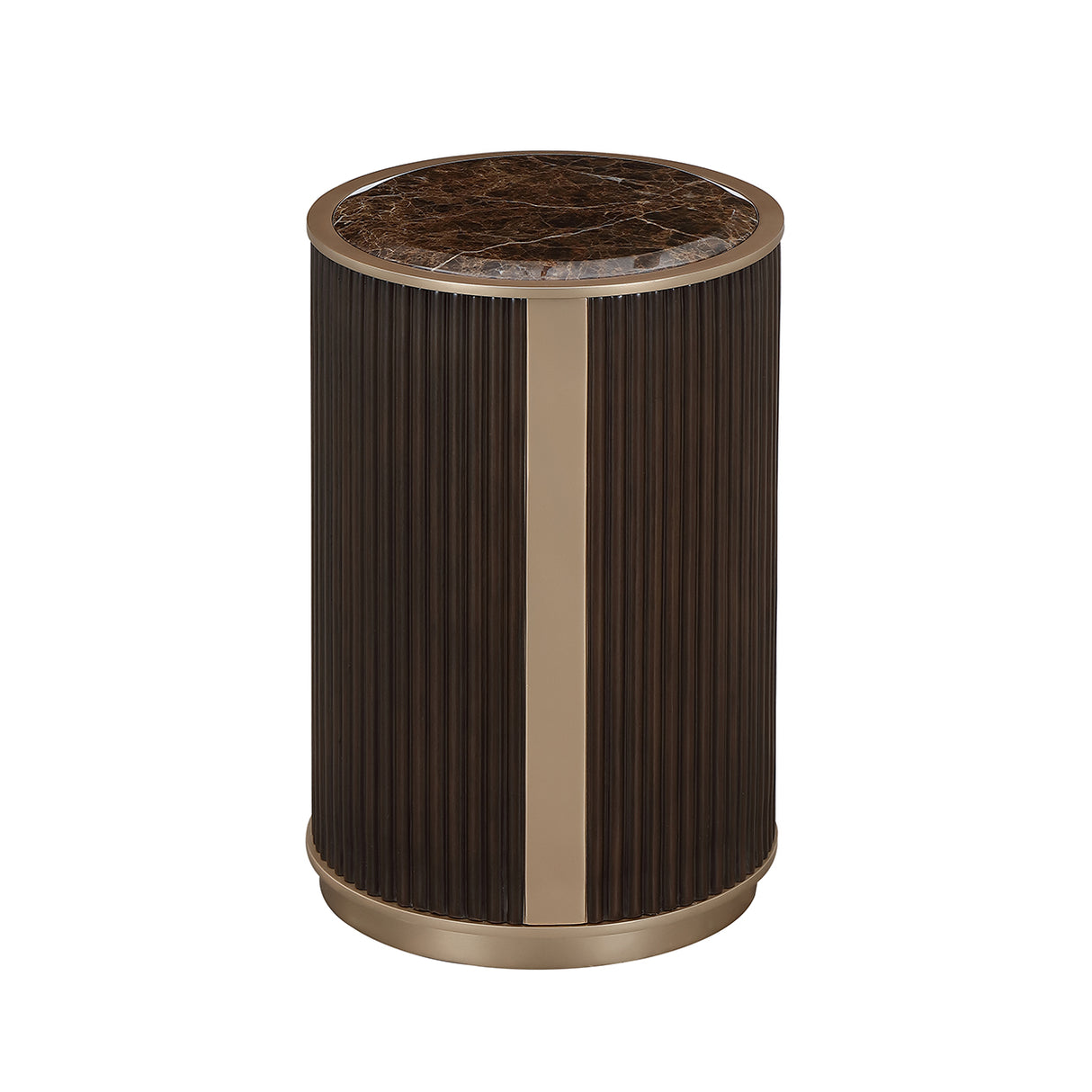 West Kensington Medium Espresso Chairside Table from Michael Amini - Luna Furniture