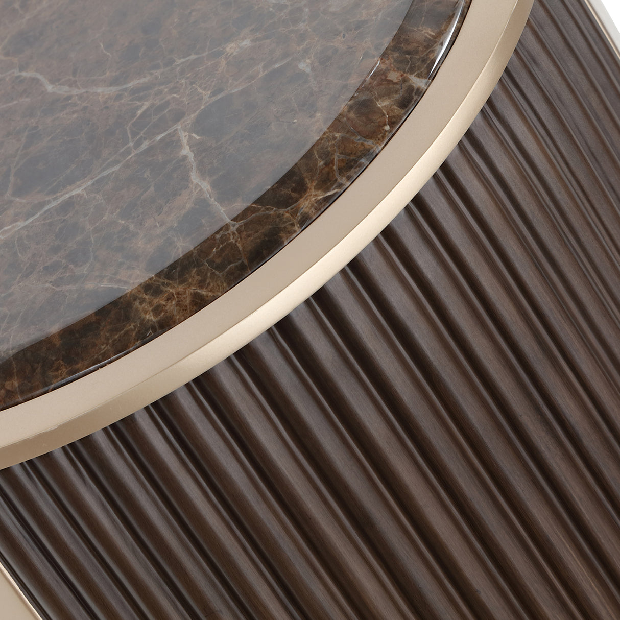 West Kensington Medium Espresso Chairside Table from Michael Amini - Luna Furniture