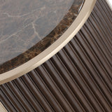 West Kensington Medium Espresso Chairside Table from Michael Amini - Luna Furniture