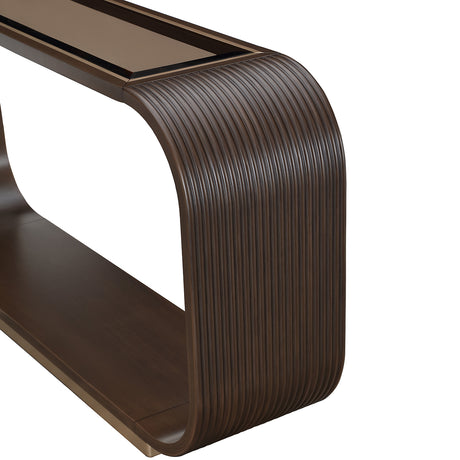 West Kensington Medium Espresso Console Table from Michael Amini - Luna Furniture