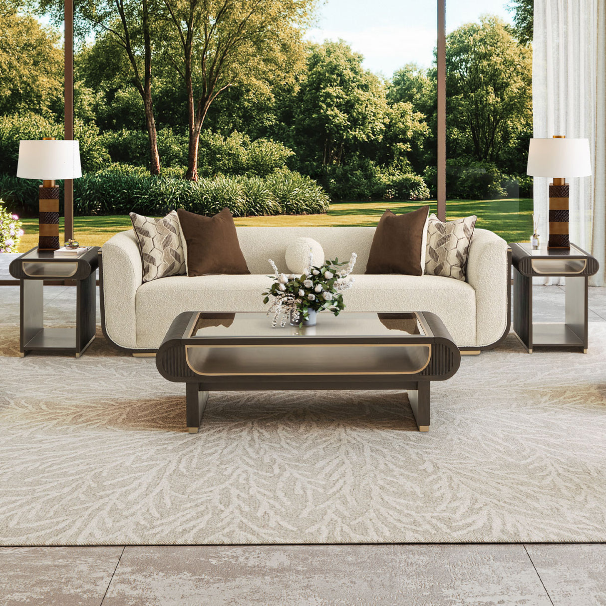 West Kensington Medium Espresso Sofa from Michael Amini - Luna Furniture