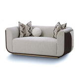 West Kensington Medium Espresso Loveseat from Michael Amini - Luna Furniture