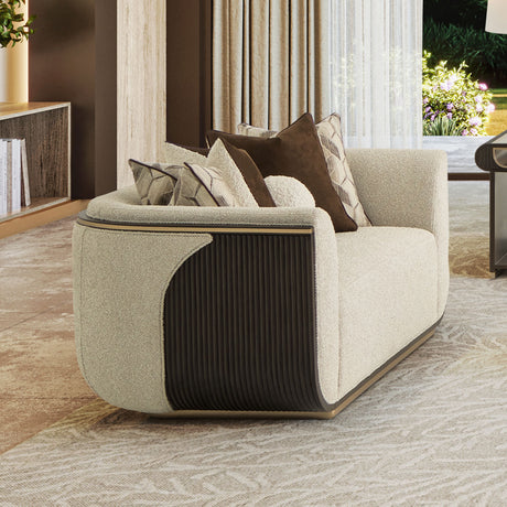 West Kensington Medium Espresso Loveseat from Michael Amini - Luna Furniture