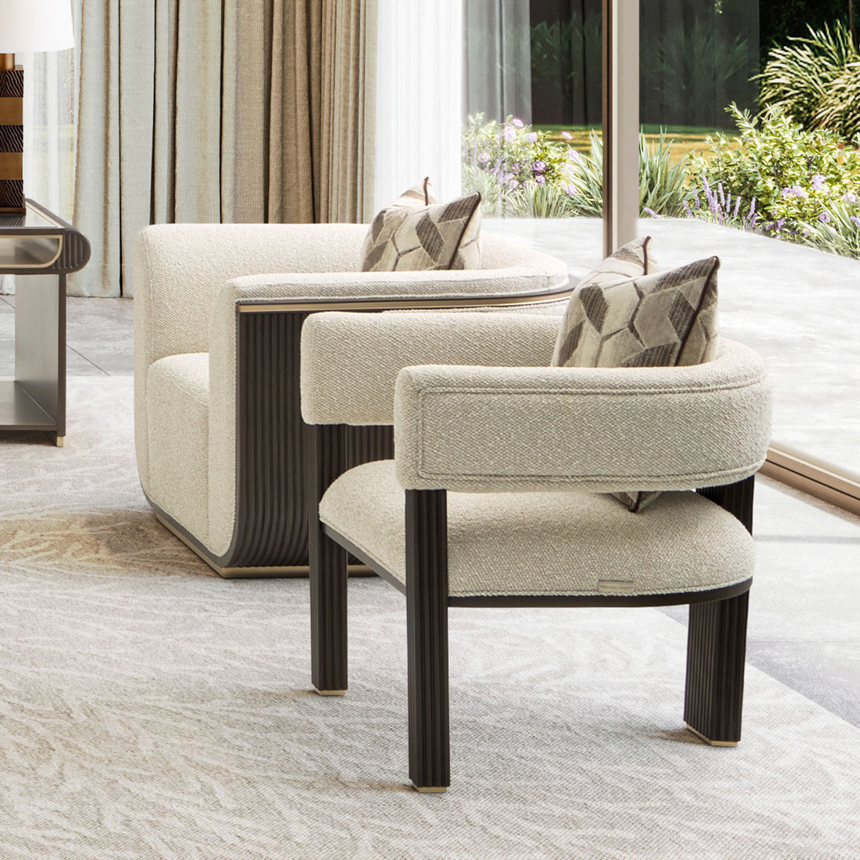 West Kensington Medium Espresso Accent Chair from Michael Amini - Luna Furniture