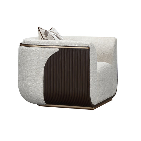 West Kensington Medium Espresso Matching Chair from Michael Amini - Luna Furniture