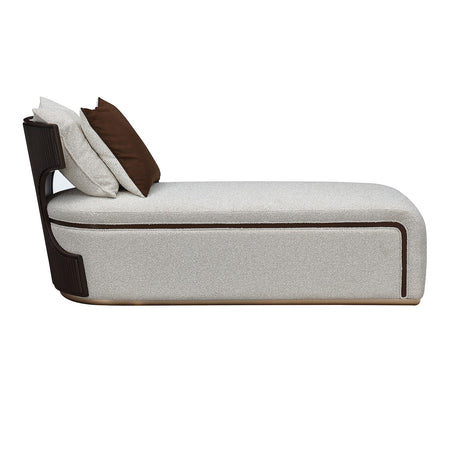 West Kensington Medium Espresso Chaise from Michael Amini - Luna Furniture