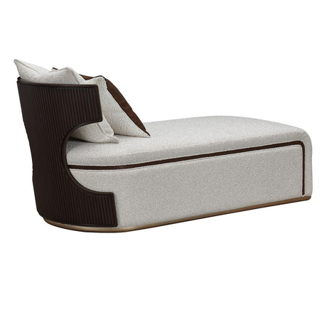 West Kensington Medium Espresso Chaise from Michael Amini - Luna Furniture