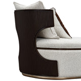 West Kensington Medium Espresso Chaise from Michael Amini - Luna Furniture
