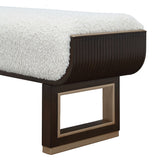 West Kensington Medium Espresso Accent Bench from Michael Amini - Luna Furniture