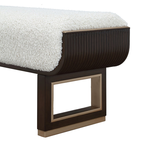 West Kensington Medium Espresso Accent Bench from Michael Amini - Luna Furniture