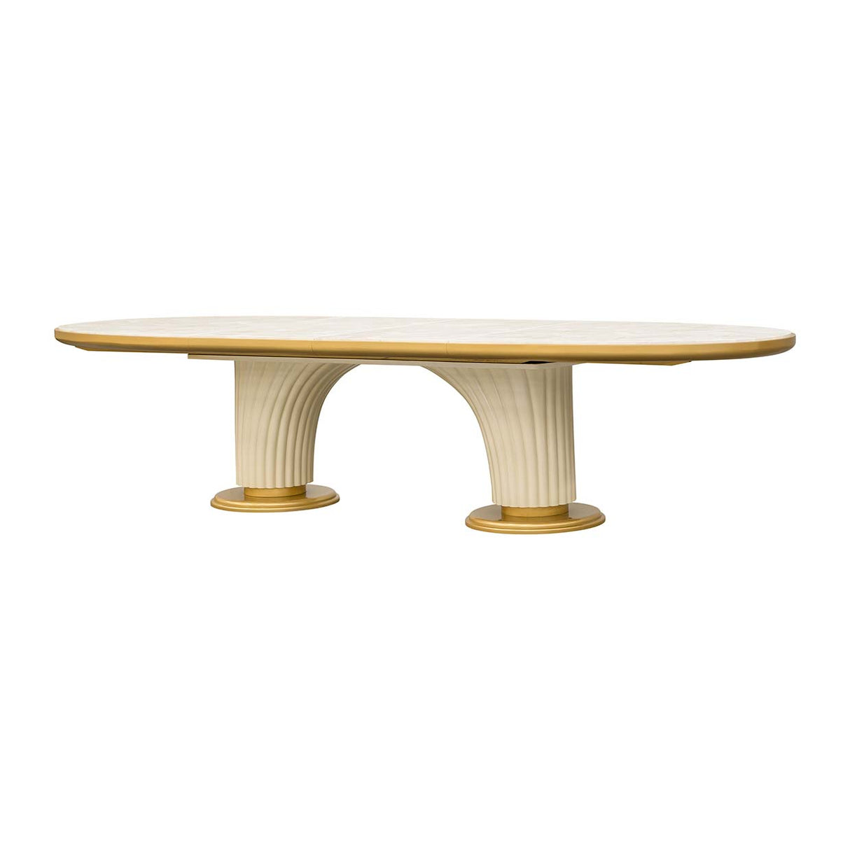 Scotts Square Light Champagne Oval Dining Table from Michael Amini - Luna Furniture