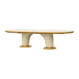 Scotts Square Light Champagne Oval Dining Table from Michael Amini - Luna Furniture
