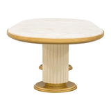 Scotts Square Light Champagne Oval Dining Table from Michael Amini - Luna Furniture