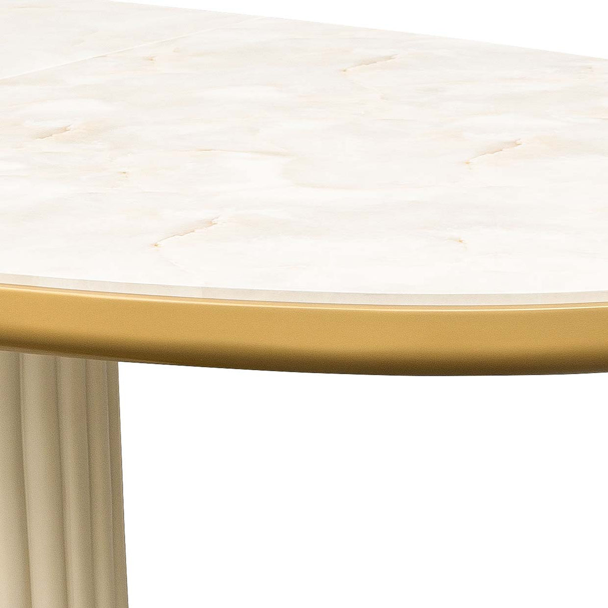 Scotts Square Light Champagne Oval Dining Table from Michael Amini - Luna Furniture