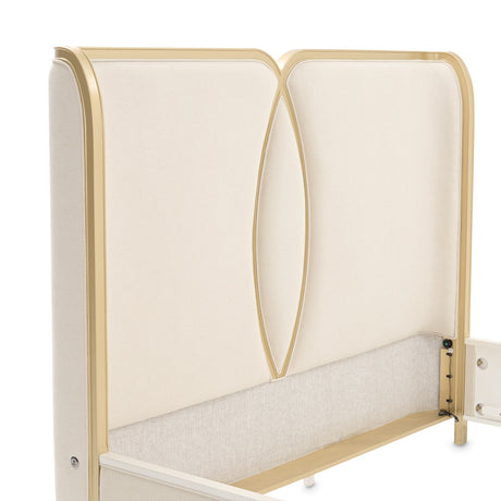 Scotts Square Light Champagne Cal. King Bed from Michael Amini - Luna Furniture