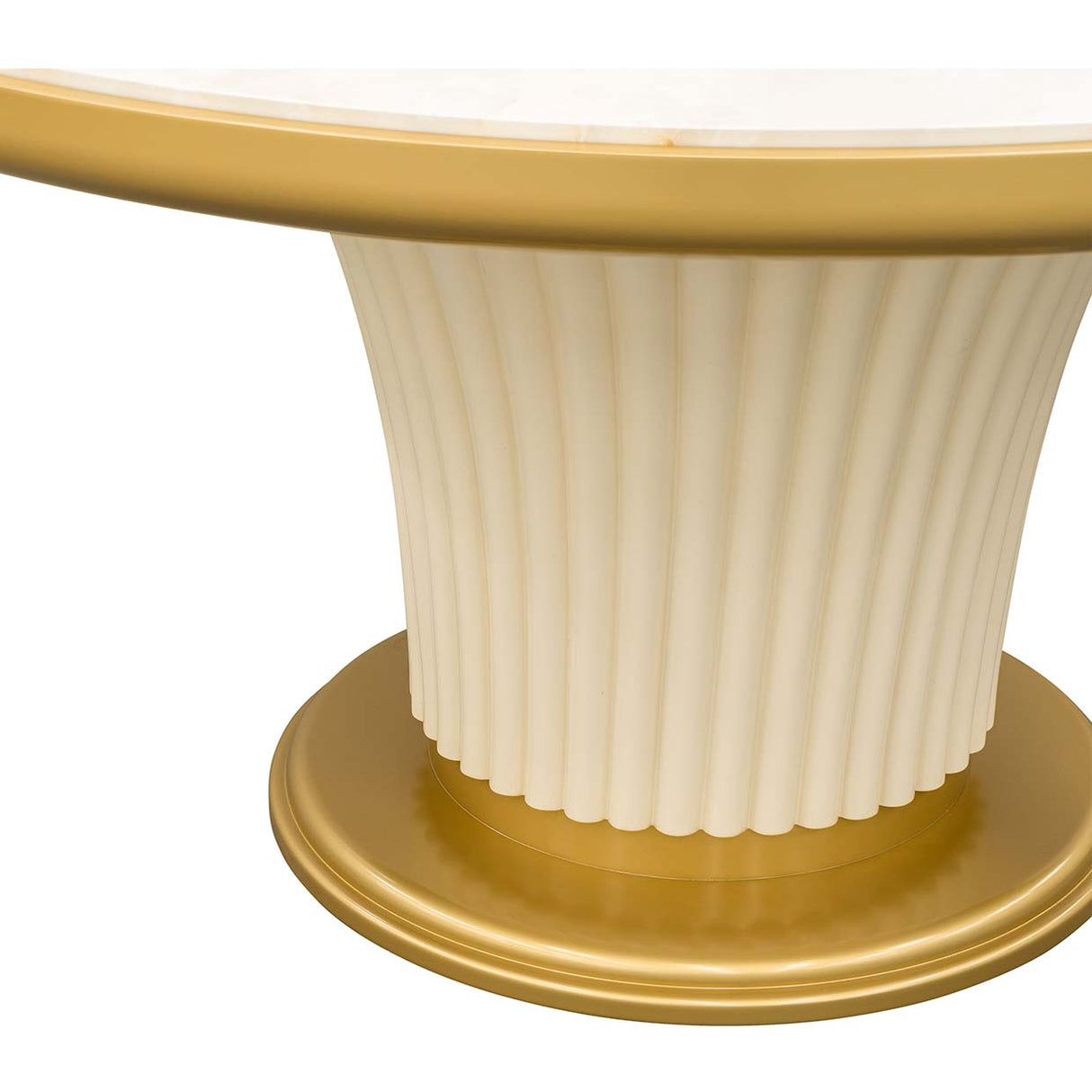 Scotts Square Light Champagne Round Dining Table from Michael Amini - Luna Furniture