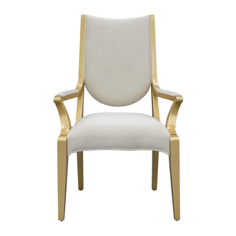 Scotts Square Light Champagne Dining Arm Chair from Michael Amini - Luna Furniture