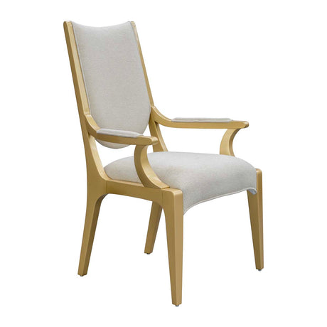 Scotts Square Light Champagne Dining Arm Chair from Michael Amini - Luna Furniture