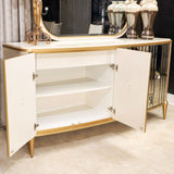 Scotts Square Light Champagne Sideboard With Mirror from Michael Amini - Luna Furniture